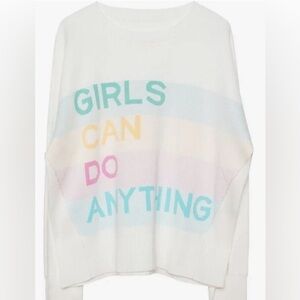 Zadig & Voltaire Women XS Girls Can Do Anything Cotton Sweater NWOT